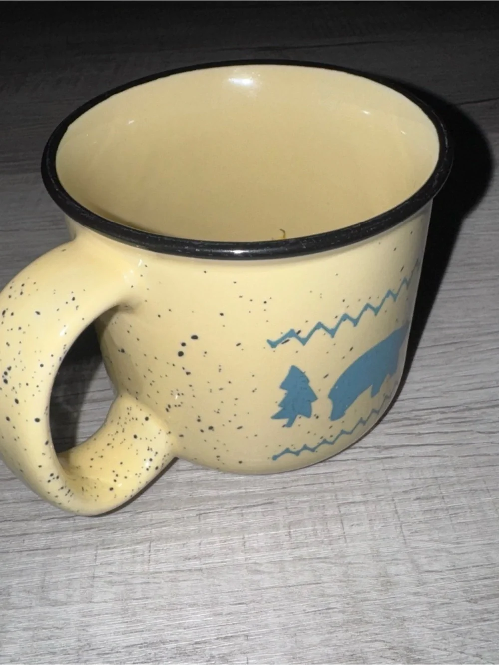 State of Maine Souvenir Mug - Wildlife Bears in Forest Blue Graphics